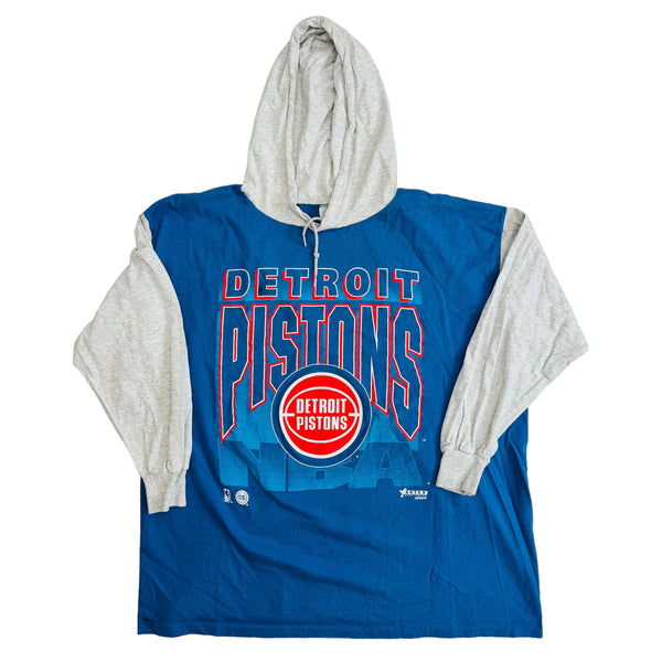 Vintage Detroit Pistons Hooded T-Shirt (XL)