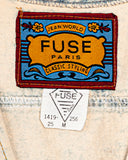 1980s Vintage Fuse Paris Acid Wash Denim Vest