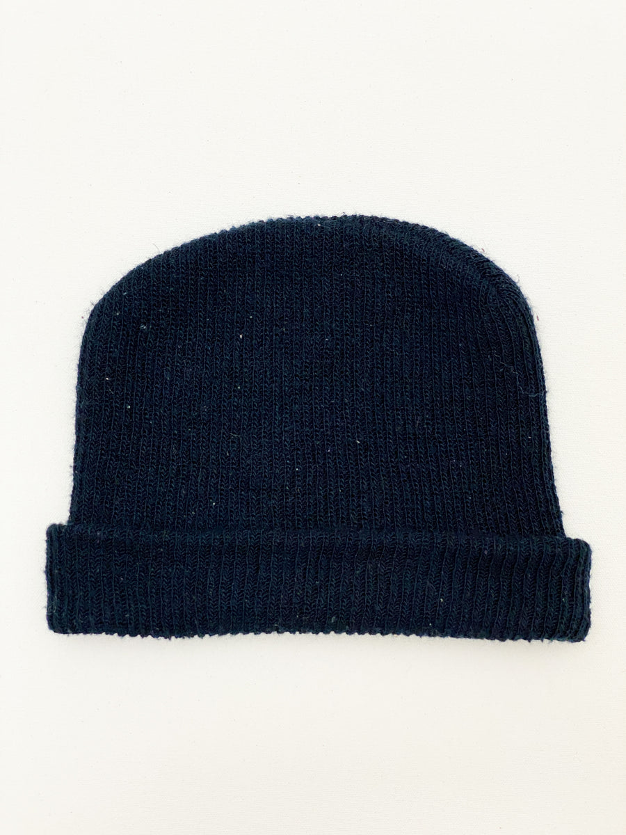 Vintage Navy Blue Winter Knit Beanie Ski Cap Hat (#2) – Thrift