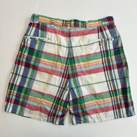 Vintage Polo Ralph Lauren Made In USA Plaid Shorts (Size 36)