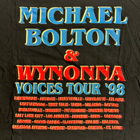 Vintage Michael Bolton and Wynonna Judd The Voices Tour 1998 T-Shirt (Large)