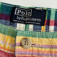 Vintage Polo Ralph Lauren Made In USA Plaid Shorts (Size 36)