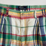 Vintage Polo Ralph Lauren Made In USA Plaid Shorts (Size 36)