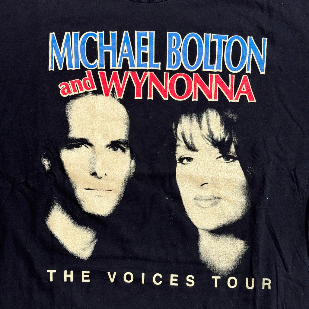 Vintage Michael Bolton and Wynonna Judd The Voices Tour 1998 T-Shirt (Large)