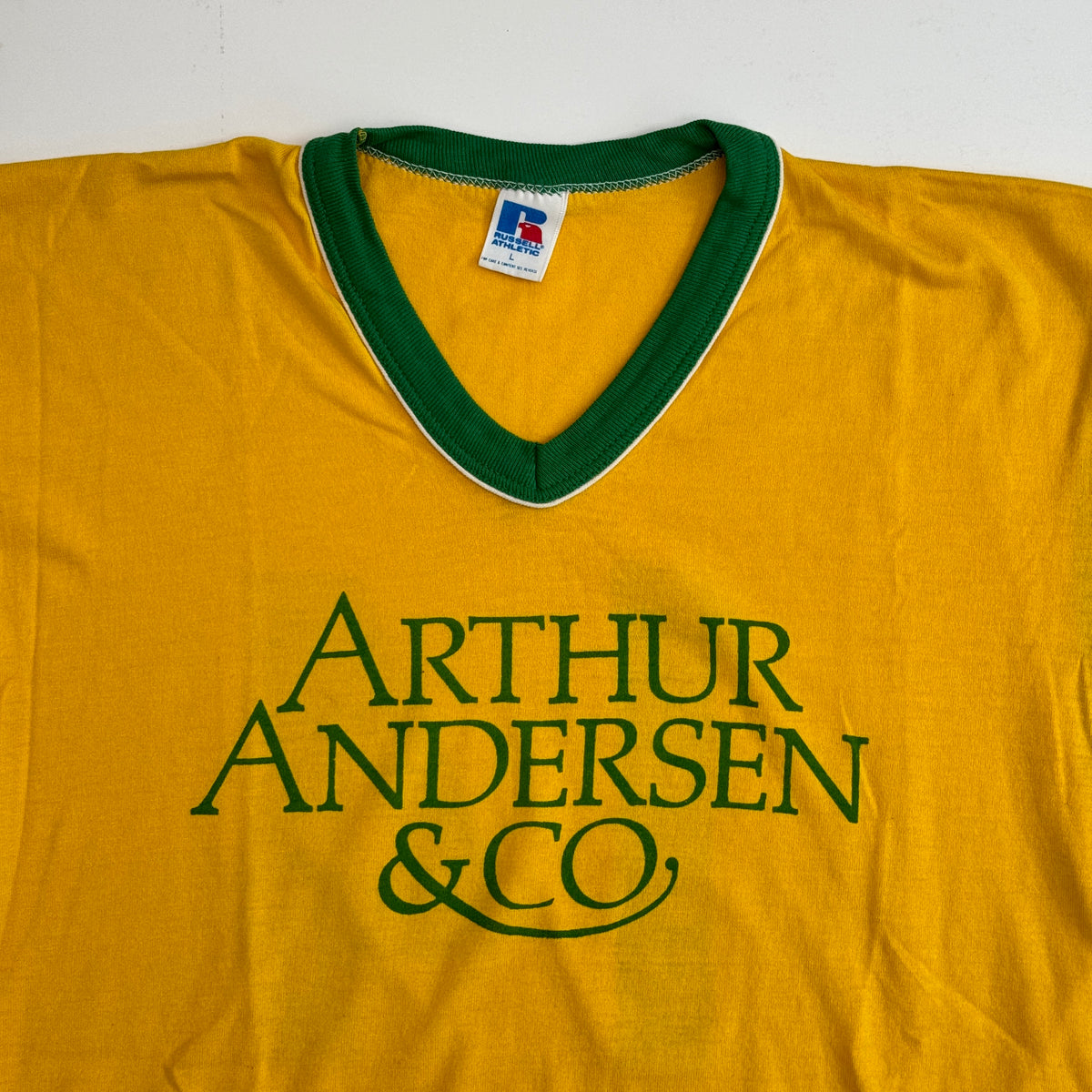 Vintage Russell Athletic Arthur Andersen & Co. Single Stitch Jersey (Large)