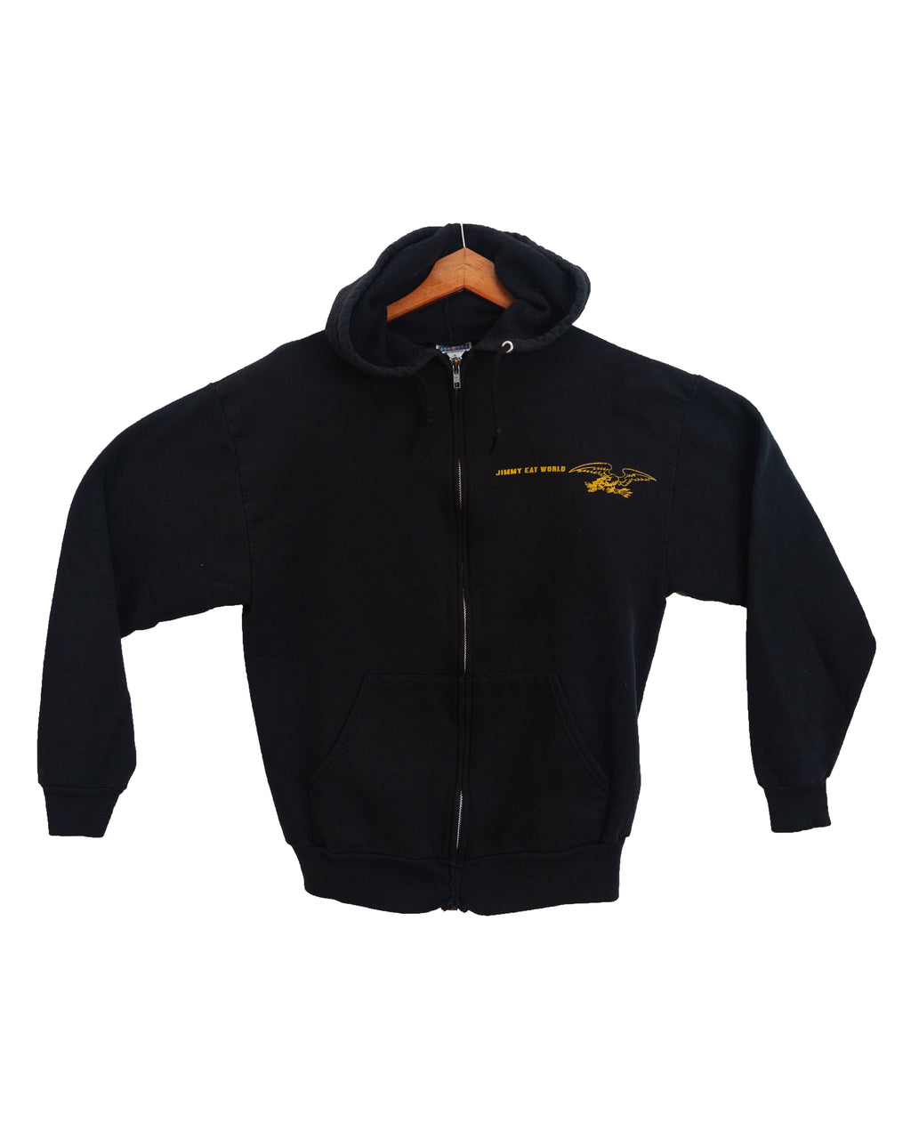 Vintage 1990s Jimmy Eat World Eagle Zip Up Hoodie (Medium)