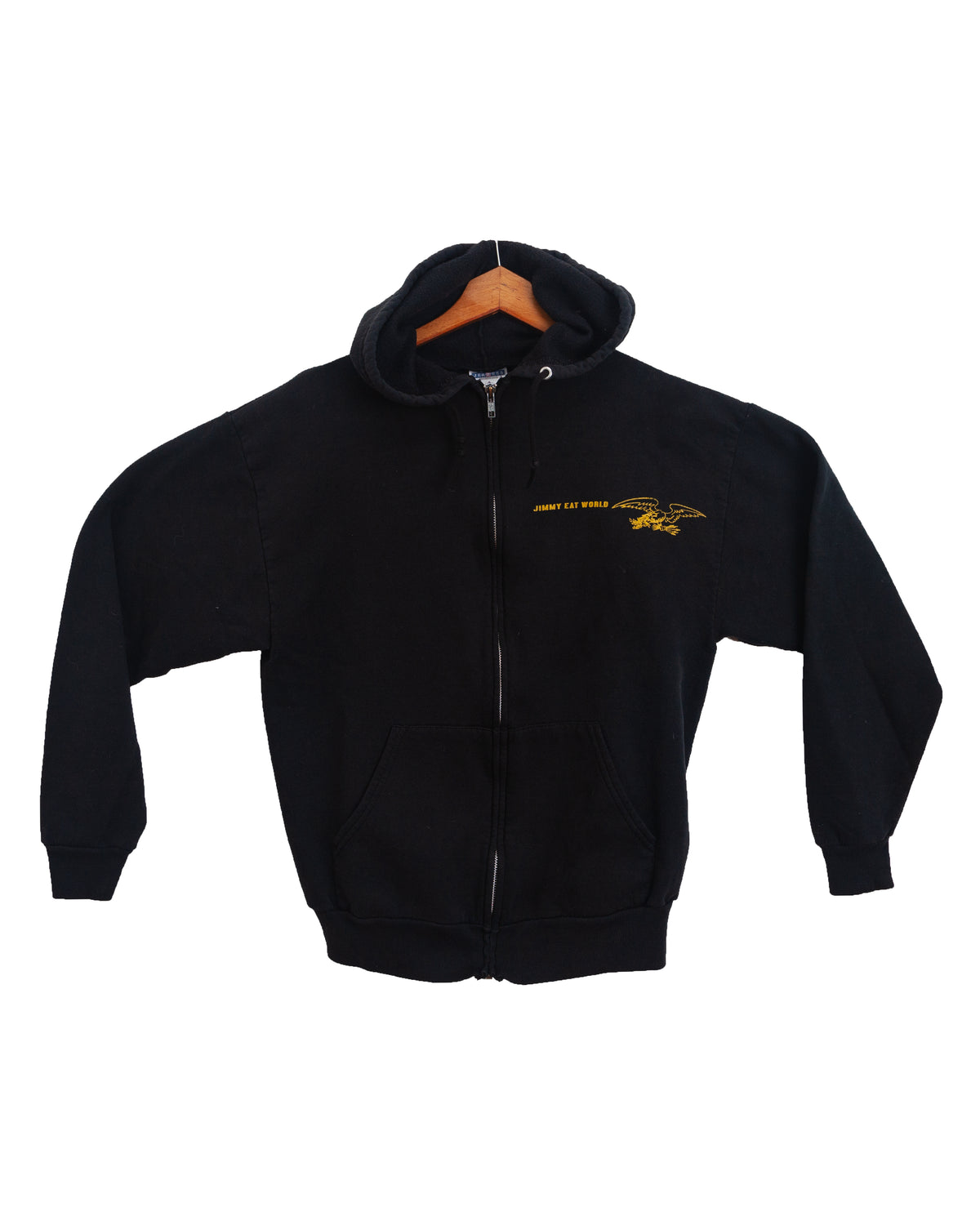 Vintage 1990s Jimmy Eat World Eagle Zip Up Hoodie (Medium)