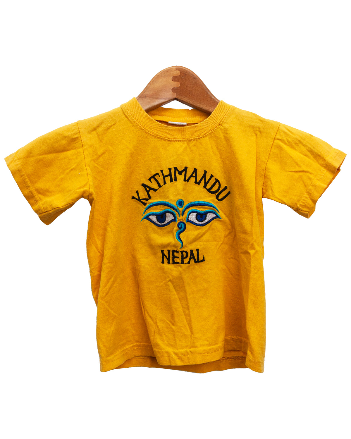 Vintage Kathmandu Nepal Embroidered Eyes T-Shirt (2T)