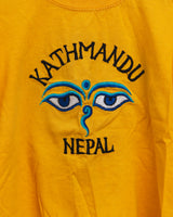 Vintage Kathmandu Nepal Embroidered Eyes T-Shirt (2T)