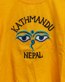 Vintage Kathmandu Nepal Embroidered Eyes T-Shirt (2T)