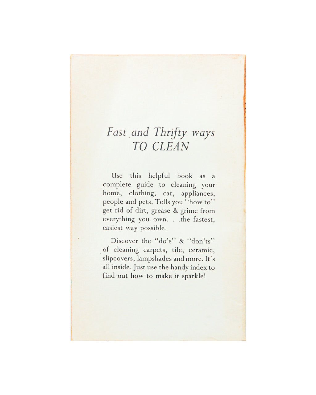 Fast and Thrifty Ways To Clean Everything In Your Home - by Feinman