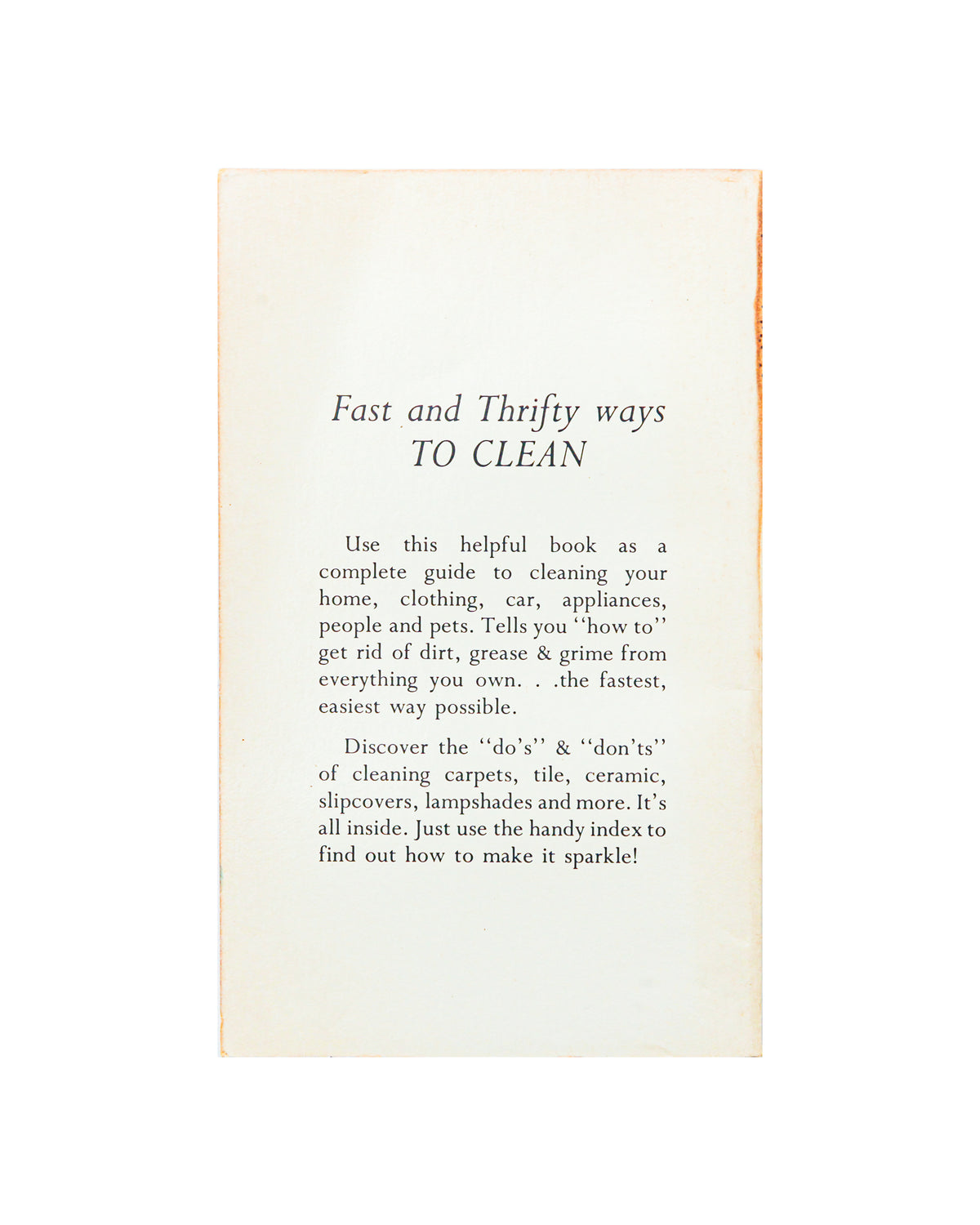 Fast and Thrifty Ways To Clean Everything In Your Home - by Feinman