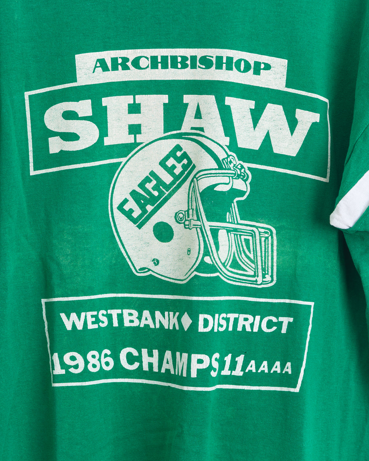 Vintage 1980s Champion Single Stitch Made in USA High School Football T-Shirt (XL)