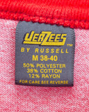 Vintage 1980s Jerzees Tri-Blend Blank Ringer Single Stitch Made in USA T-Shirt (Medium)
