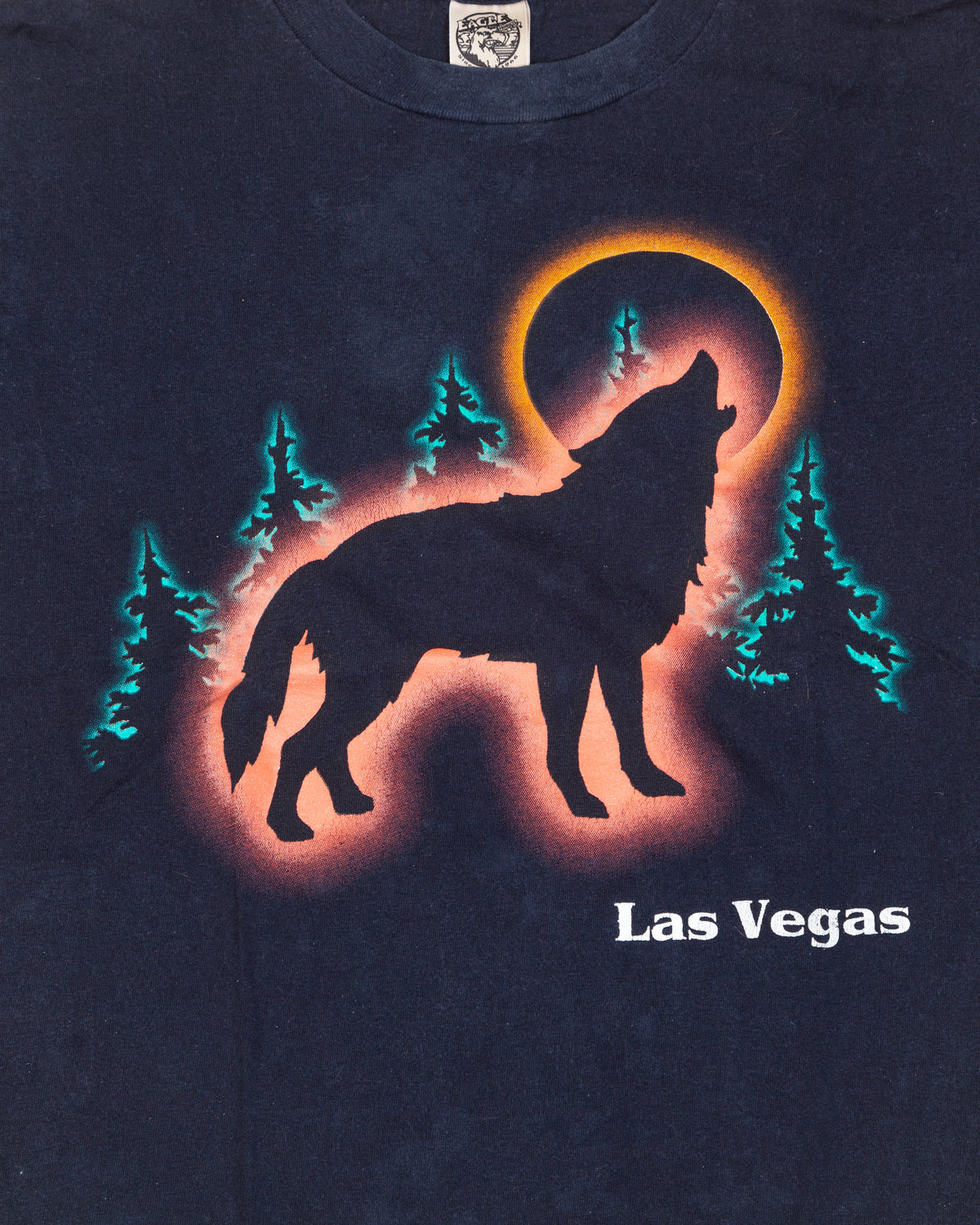 Vintage 1990s Las Vegas Wolf Single Stitch Made in USA T-Shirt (Medium)