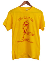 Vintage 1990s Screen Stars Trenton State College Phi Kappa Tau 5k Race Single Stitch Made in USA Front/Back Print T-Shirt (Medium)