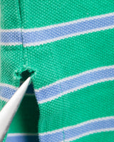 Vintage Polo Ralph Lauren Green Pastel Striped Short Sleeve Polo Shirt (Large)