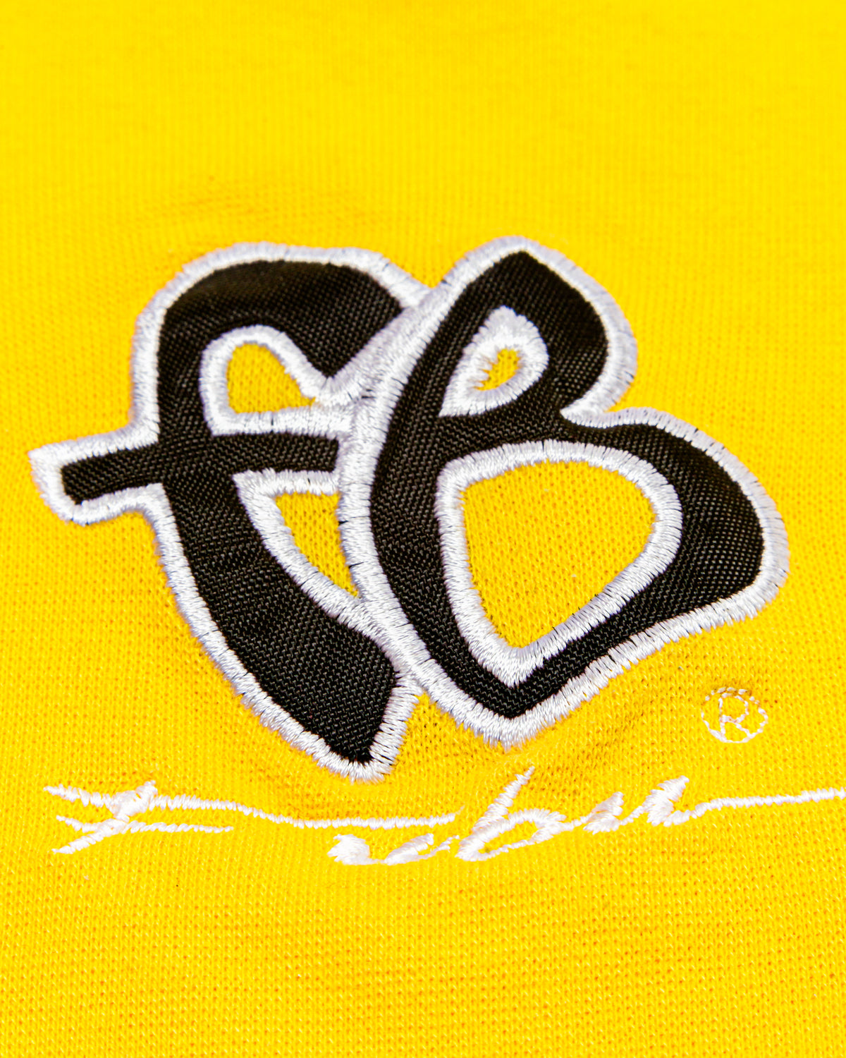 1990s FUBU "The Collection" Yellow Vintage Long Sleeve Crop Shirt