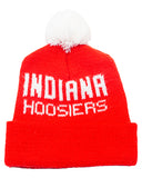 1980s Vintage Indiana Hoosiers Pom Pon Winter Ski Hat Beanie