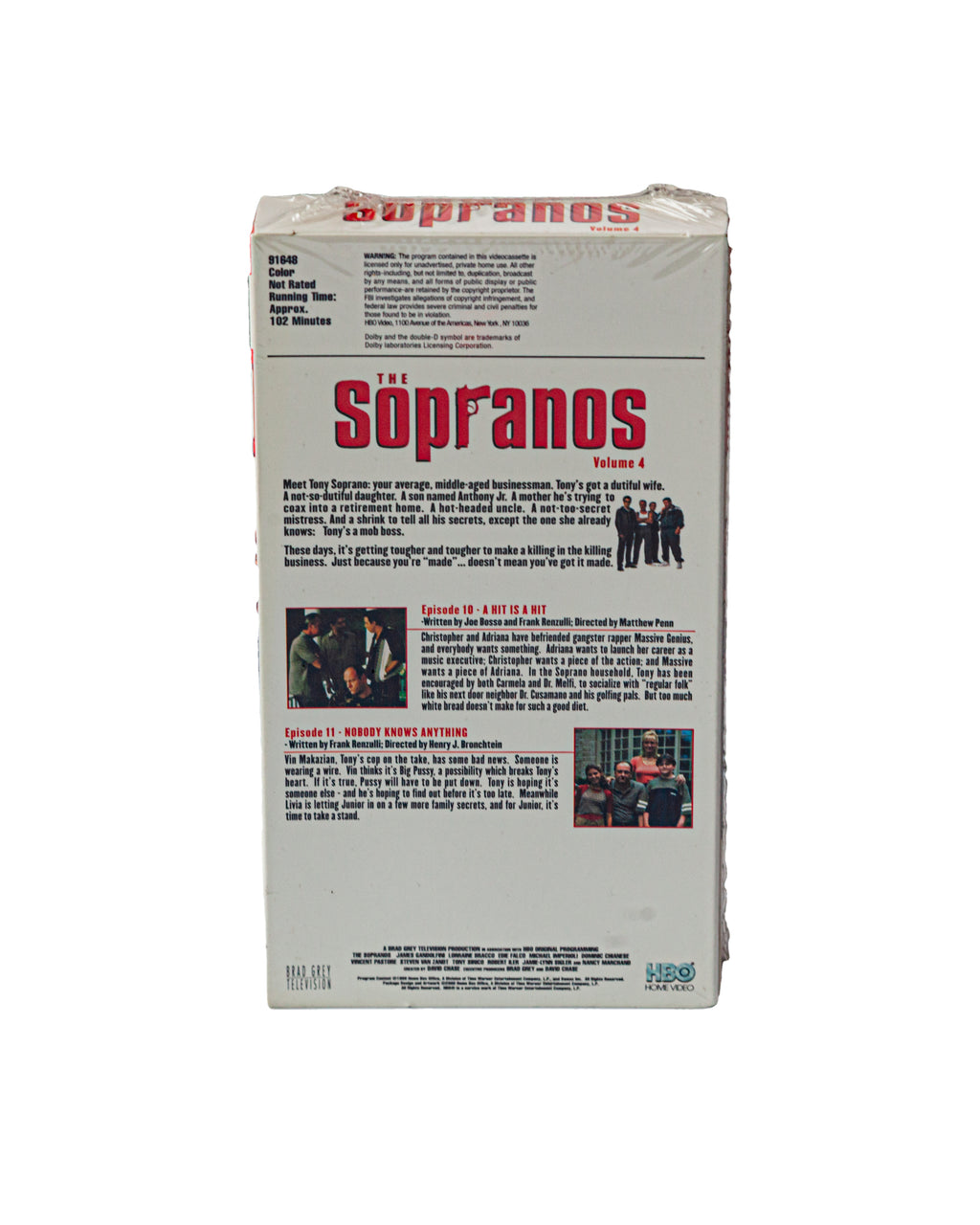2000 (NOS) The Sopranos Volume 4 - VHS Tape