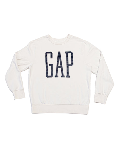 2018 Gap Classic Logo White Crewneck Sweatshirt