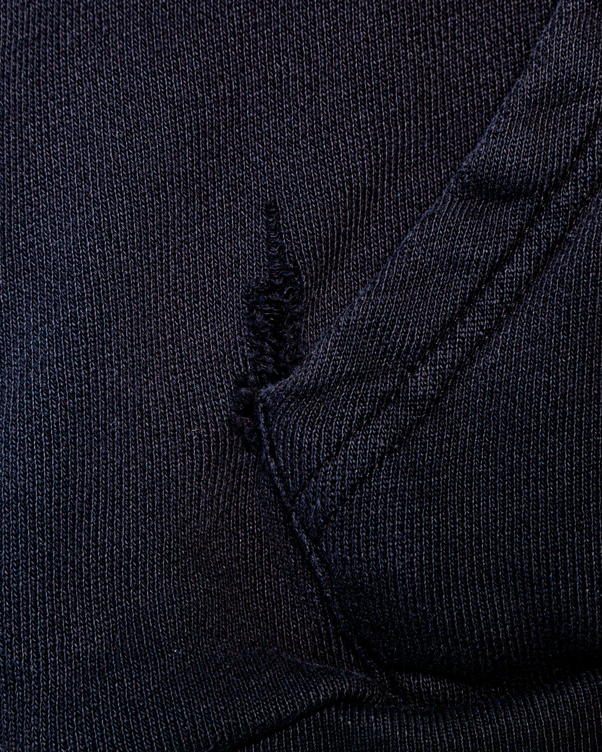 2000s Thrashed Black Adidas Trefoil Hooded Sweatshirt (Small)
