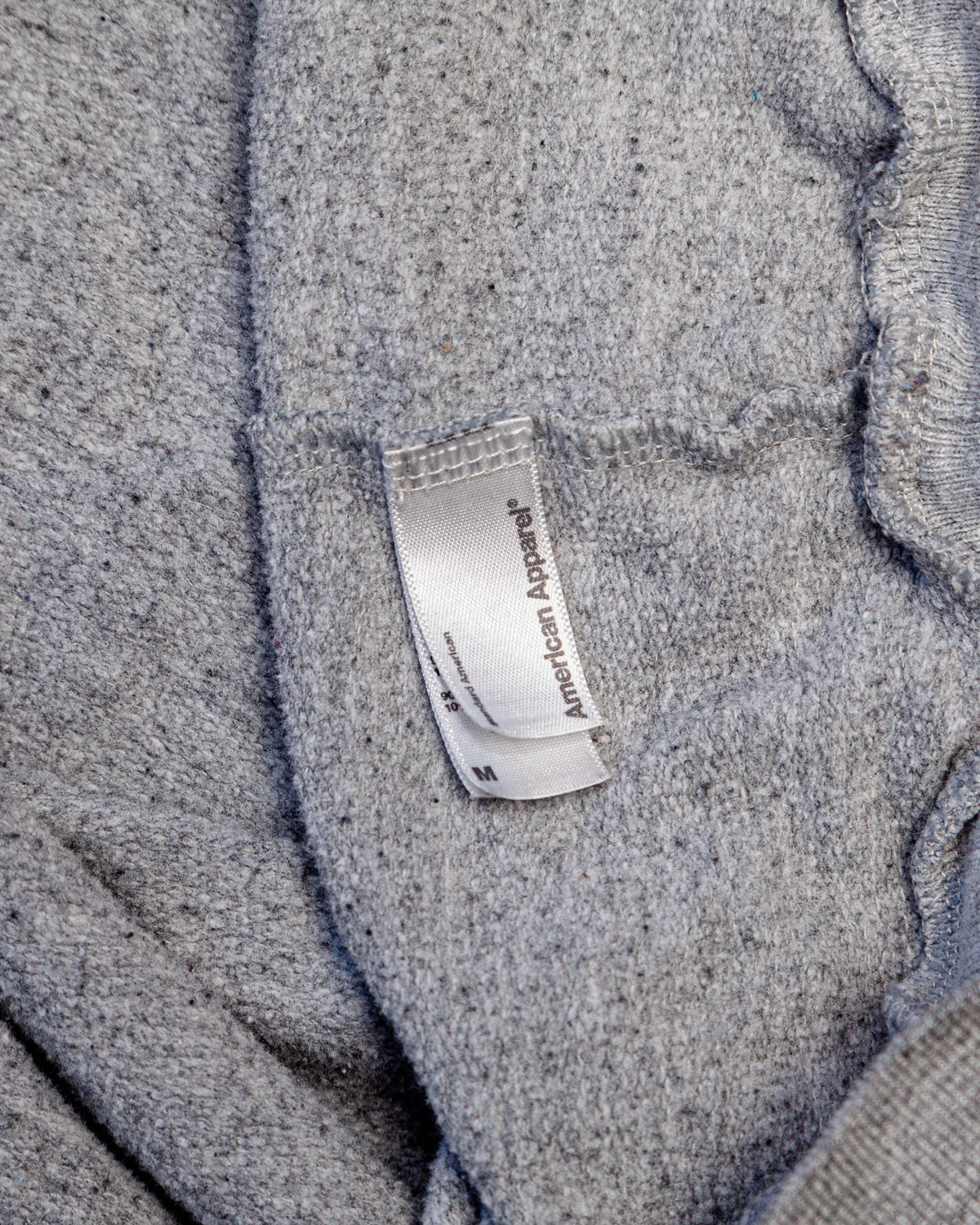 American Apparel Heather Grey Lightweight Hooded Sweatshirt