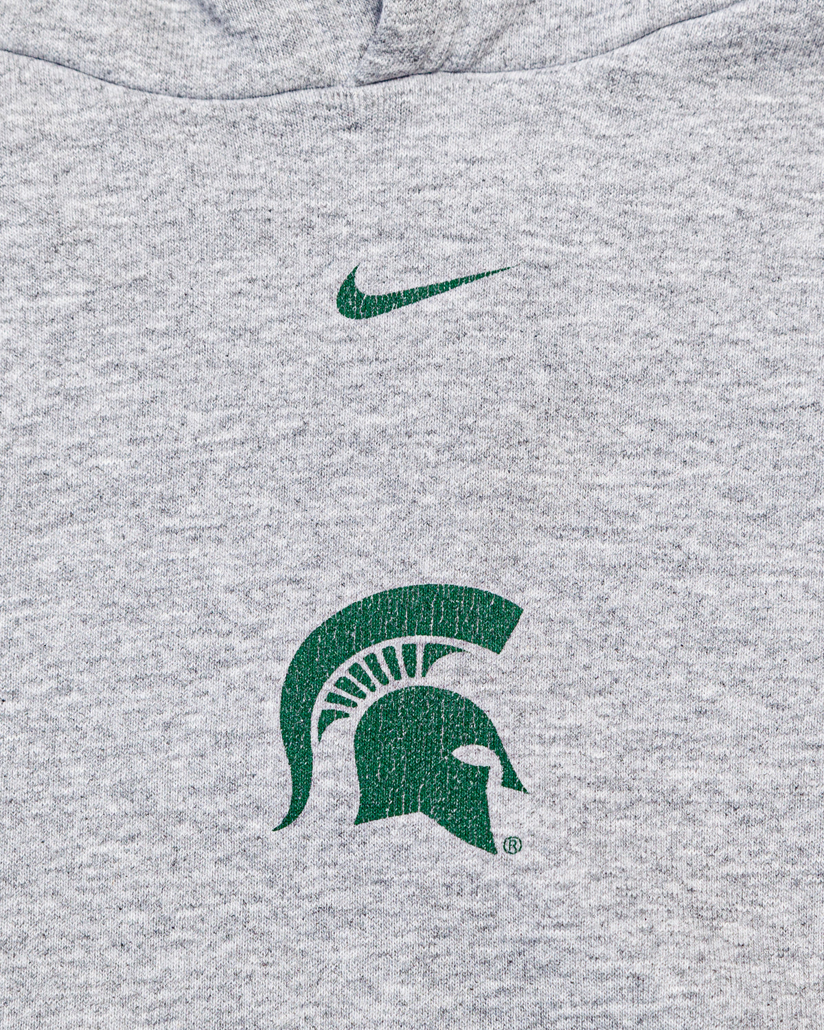 1990s Vintage Nike Center Swoosh Michigan State University MSU Hooded Sweatshirt