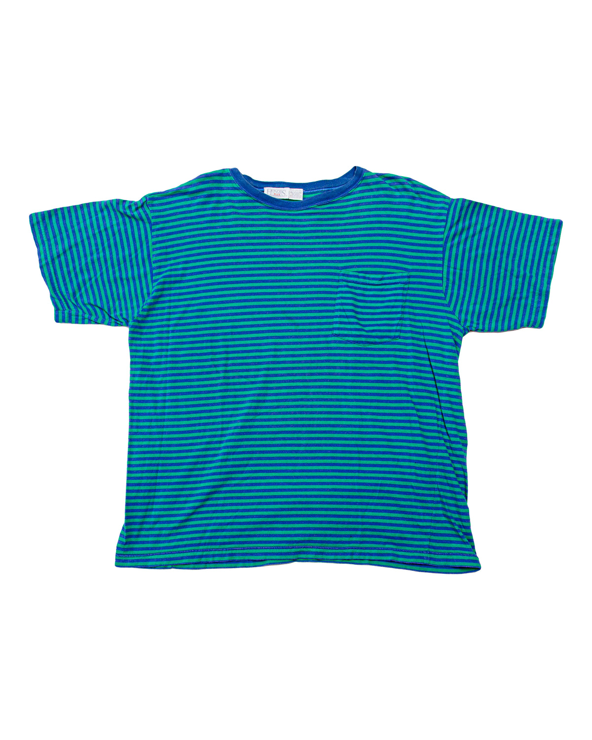 1990s Vintage Honors Striped Pocket T-Shirt