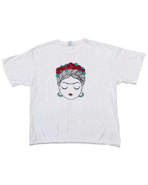 2000s Frida Kahlo Portrait Art T-Shirt