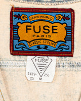 1980s Vintage Fuse Paris Acid Wash Denim Vest