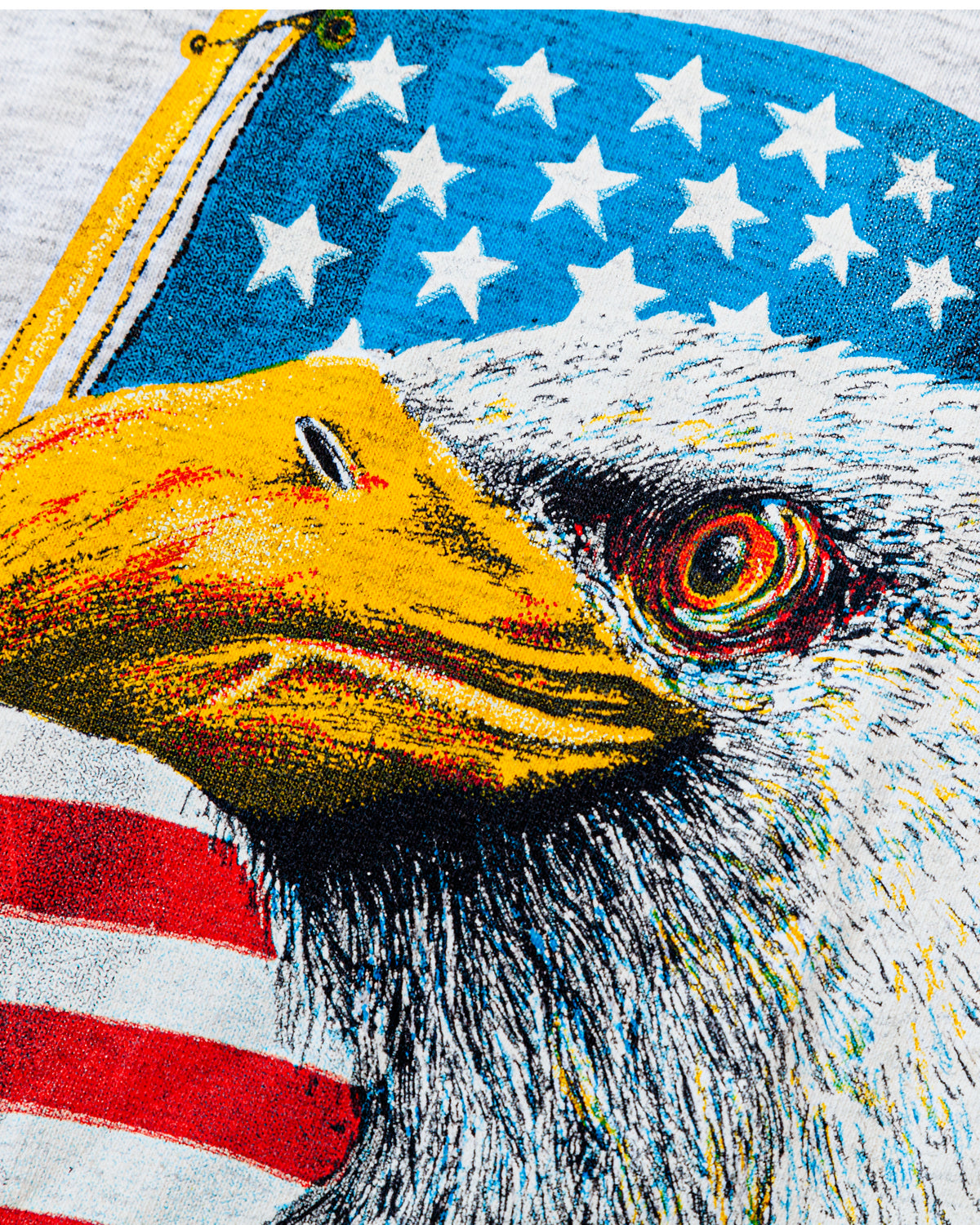 1990s Vintage Single Stitch Made in USA Eagle and Flag T-Shirt