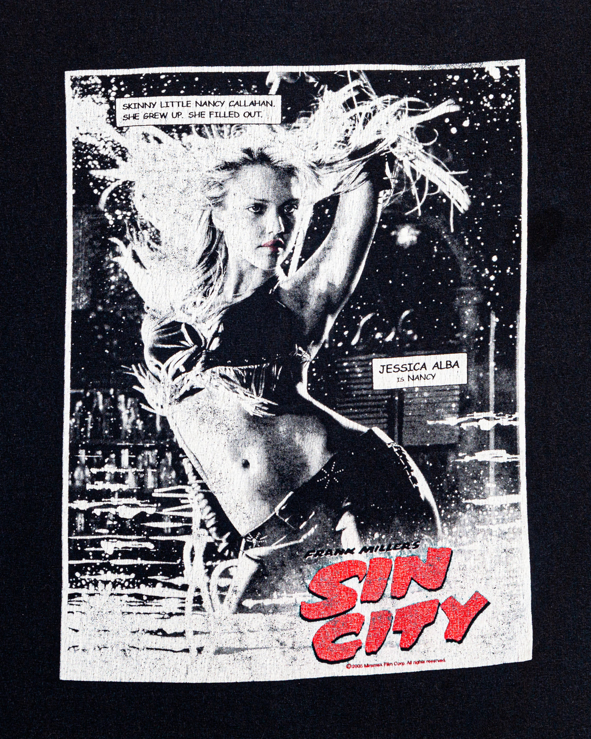 2005 Frank Miller's Sin City Jessica Alba / Nancy Callahan Promo T-Shirt