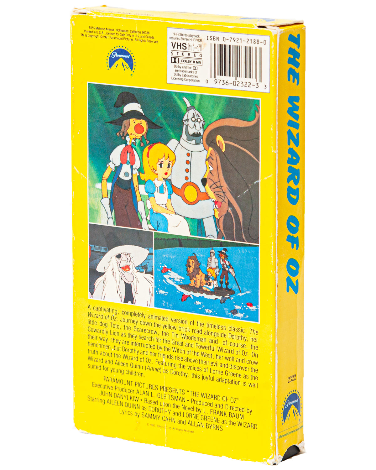 1991 Vintage The Wizard Of Oz Animated 1982 Version - VHS Tape