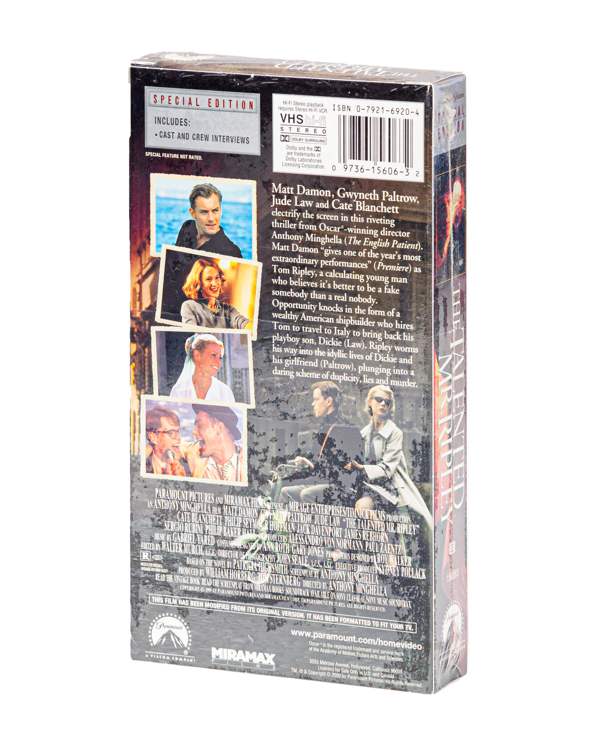 2001 (NOS) The Talented Mr. Ripley Special Edition - VHS Tape