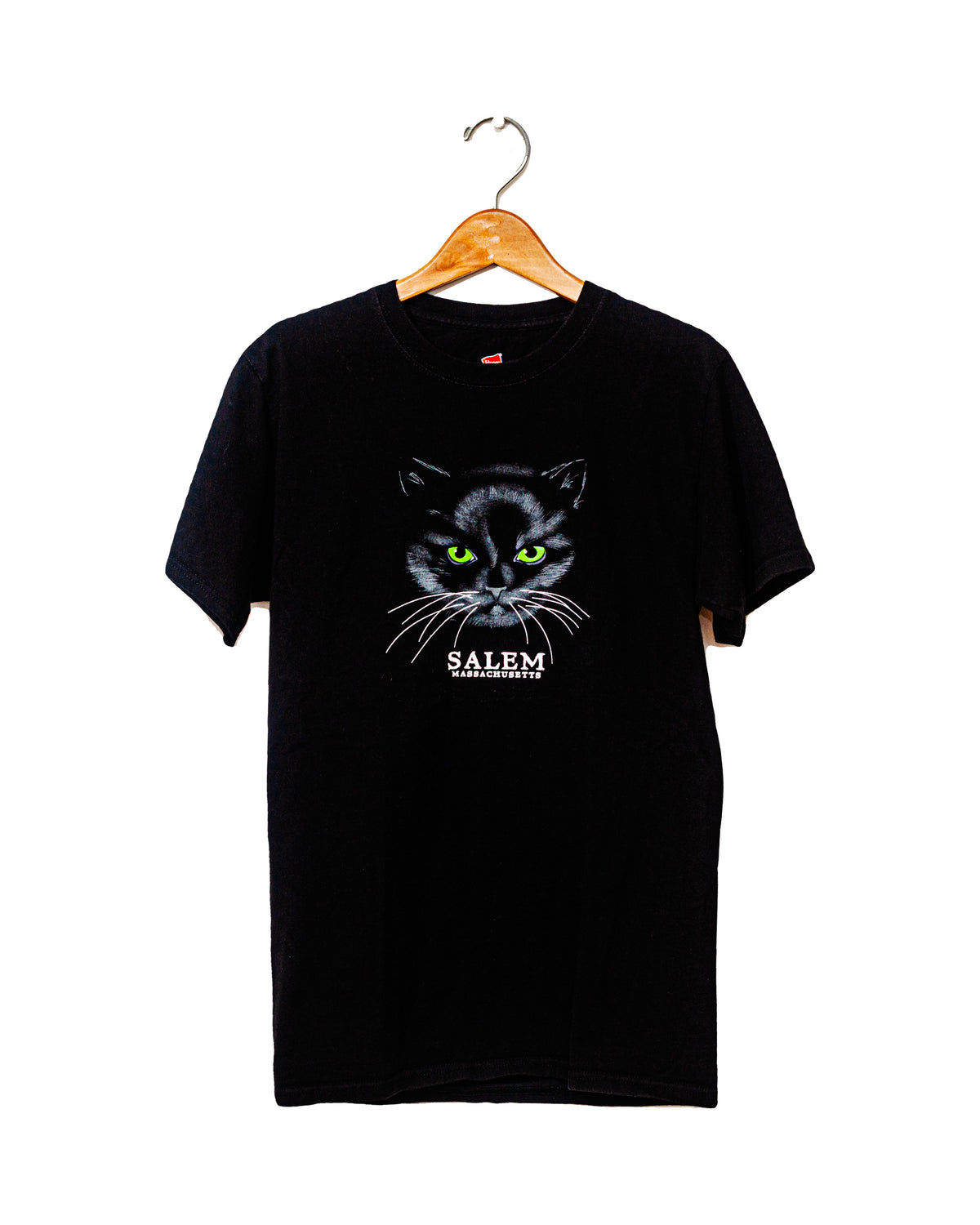 2010s Salem Massachusetts Black Cat T-Shirt - Small