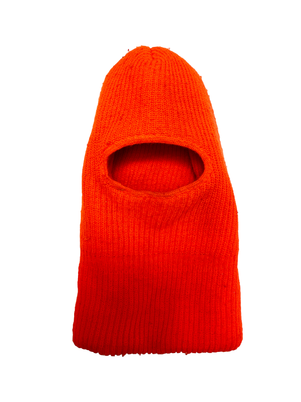 Vintage Orange Thick Knit Balaclava Ski Mask