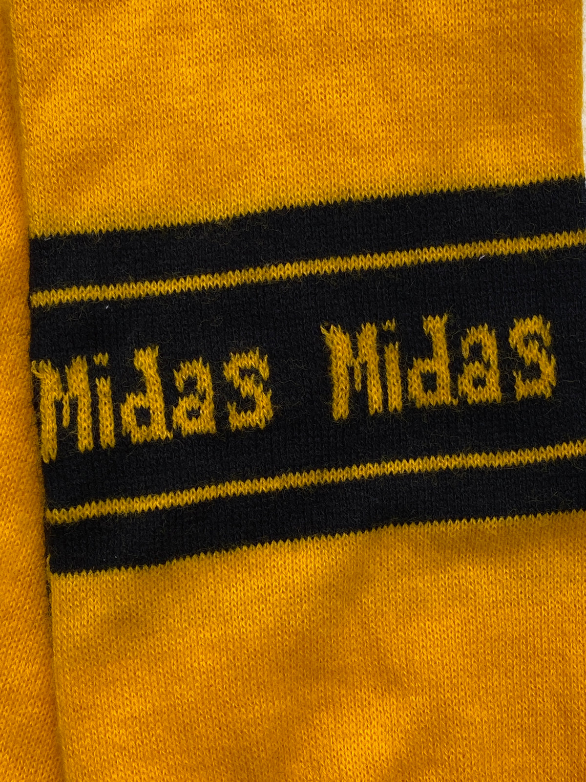 1980s Vintage Midas Speedy Muffler Automotive Yellow Scarf