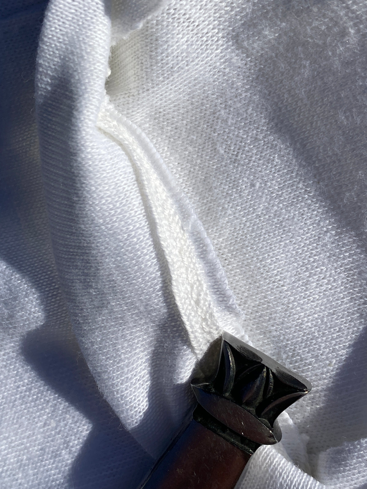Vintage White Selvedge Single Stitch Pocket T-Shirt (XL)