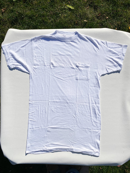 Vintage White Selvedge Single Stitch Pocket T-Shirt (XL)