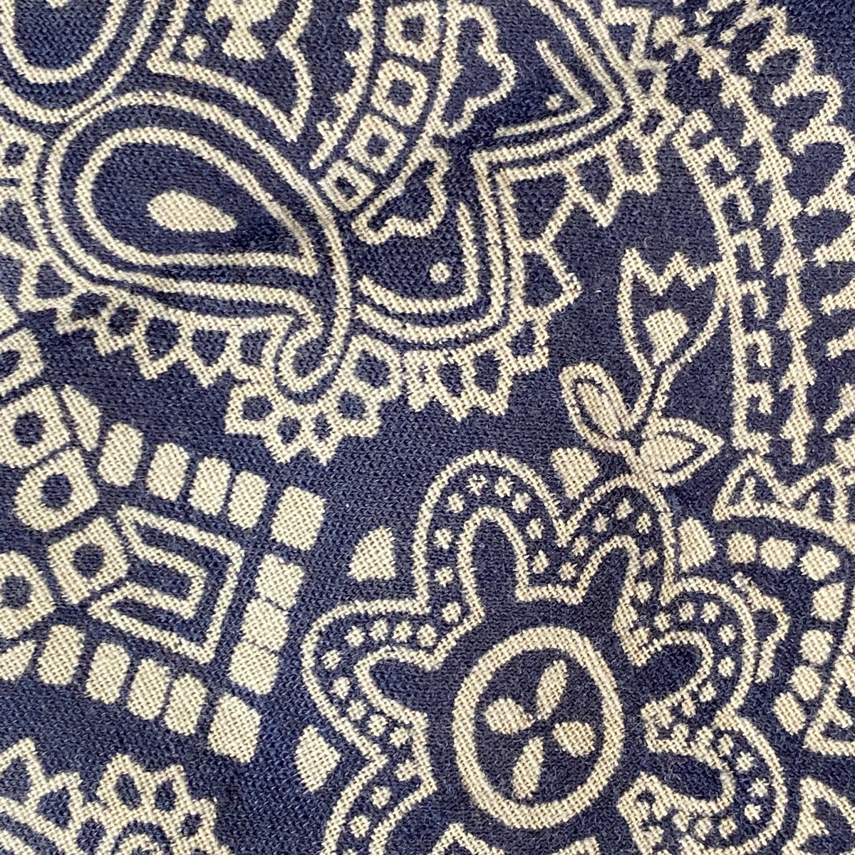 Vintage Fast Color RN 13960 Thin Navy Bandanna