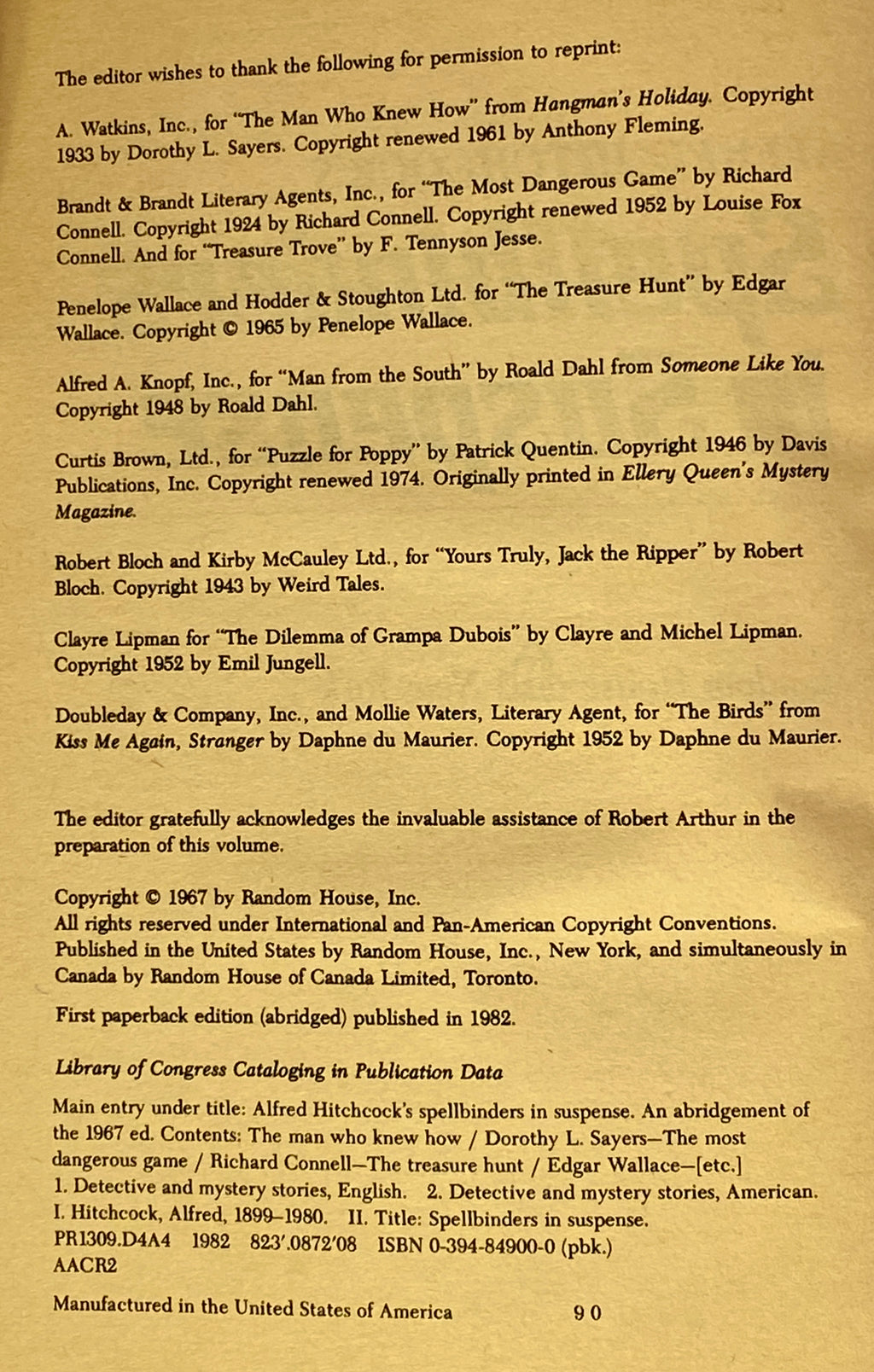 Alfred Hitchcock's Spellbinder in Suspense - Paperback Book