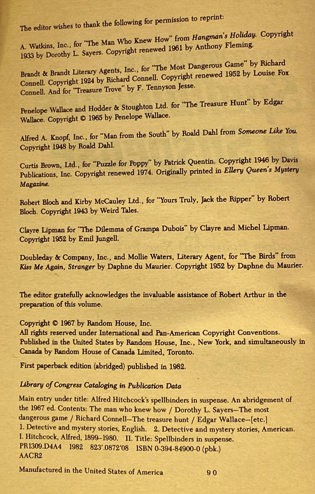 Alfred Hitchcock's Spellbinder in Suspense - Paperback Book