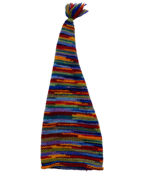Vintage Pachamama Handknit Wool Pointed Hat