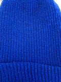Vintage Blue & White Knit Winter Ski Hat Beanie