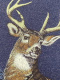 Vintage 1980s Deer Nature Wildlife Blue Moon Jerzees Sweatshirt (XL)