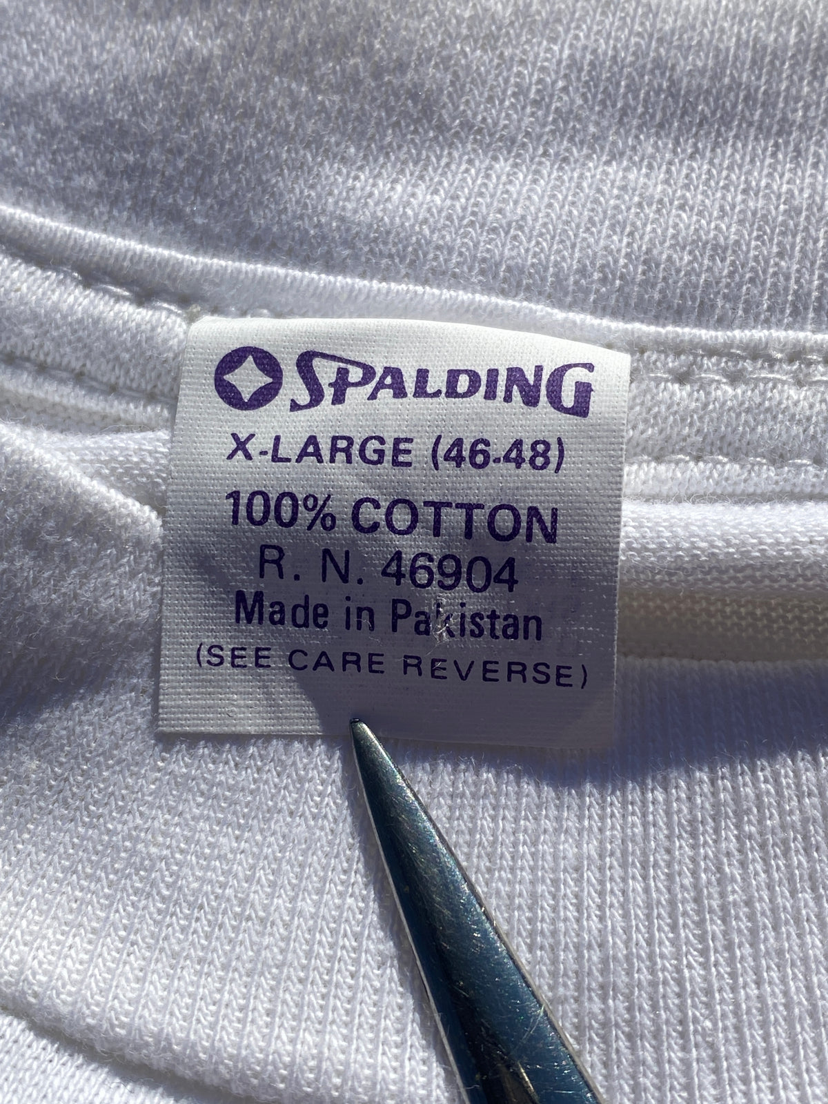 Vintage White Selvedge Single Stitch Pocket T-Shirt (XL)