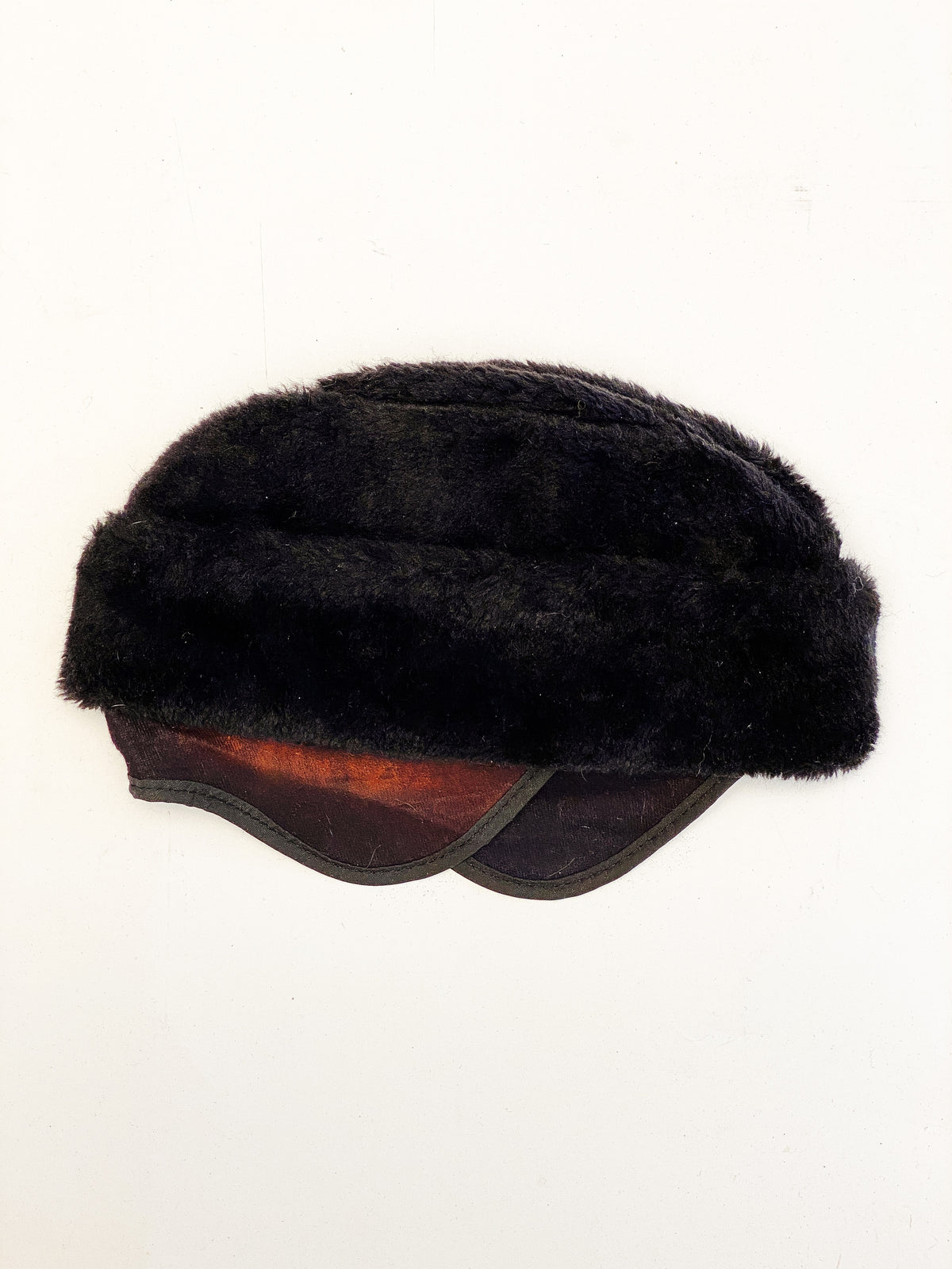 Vintage Broner Made in USA Faux Fur Black Russian Hat (Large)