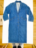 Vintage Denim Chore Coat Jacket by Oakbrook Sport (Medium)