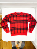 Vintage Aspetuck Trading Co. Made in USA Plaid Knit Sweater (XL 18-20)